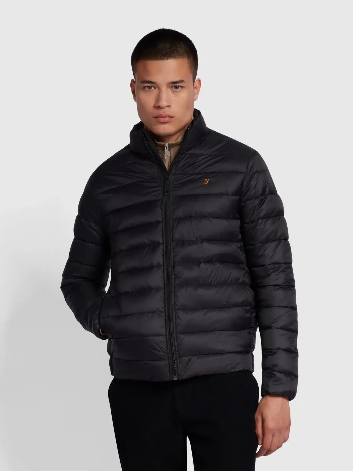 Joel Regular Fit Wadded Shell Jacket – Black