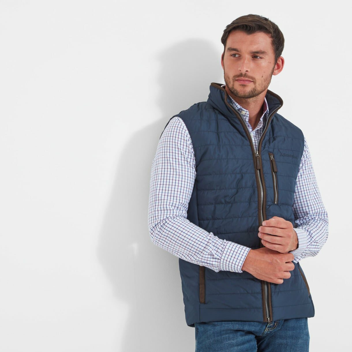 BRORA GILET,NAVY