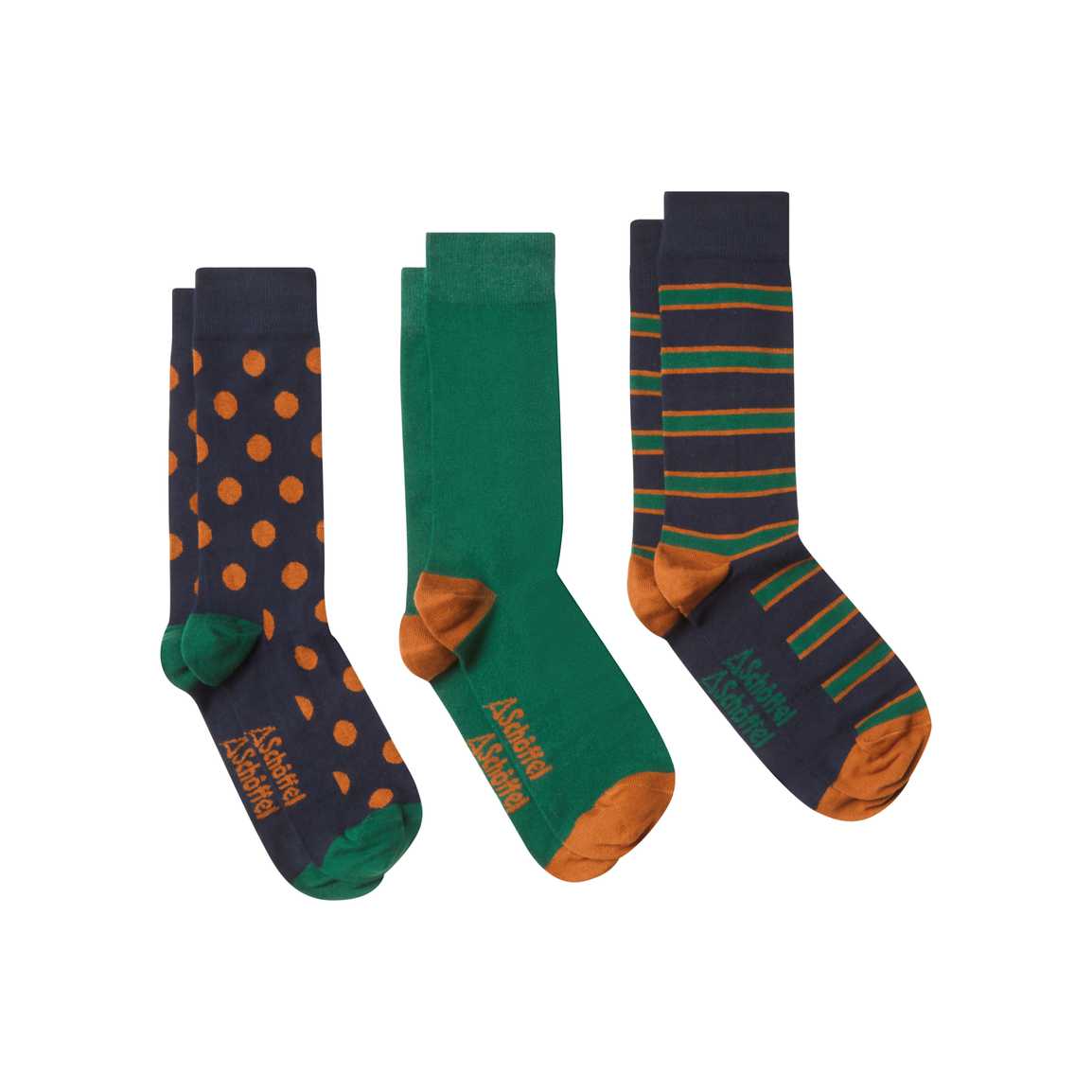 3 Pack Gift Box Socks – Rust Spot
