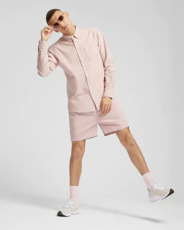 Organic Button Down Shirt – Faded Pink