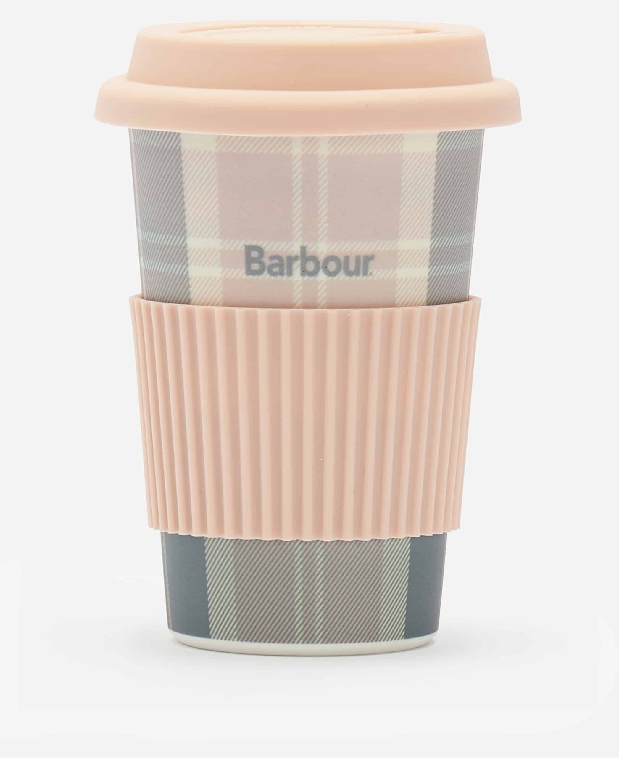 Travel Mug – Pink/Grey Tartan