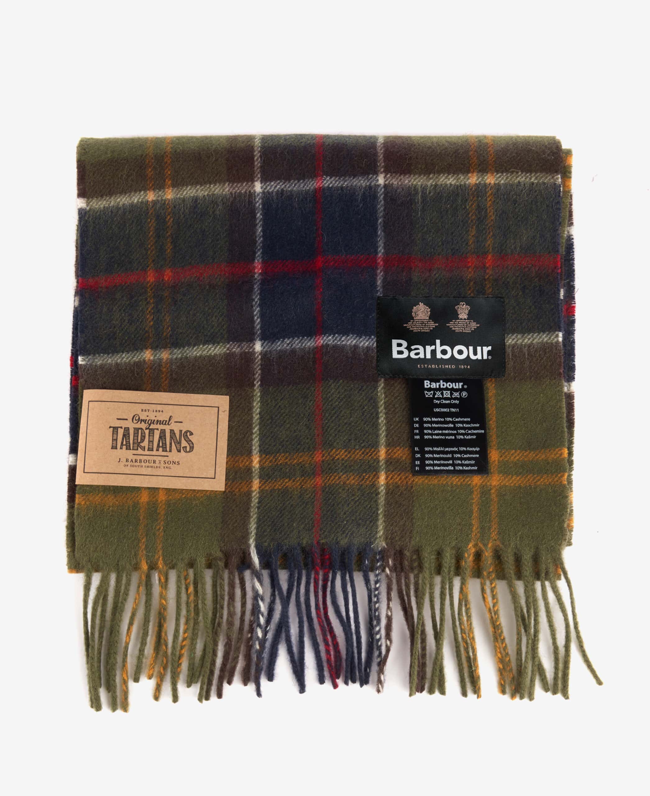 Wool Cashmere Tartan Scarf