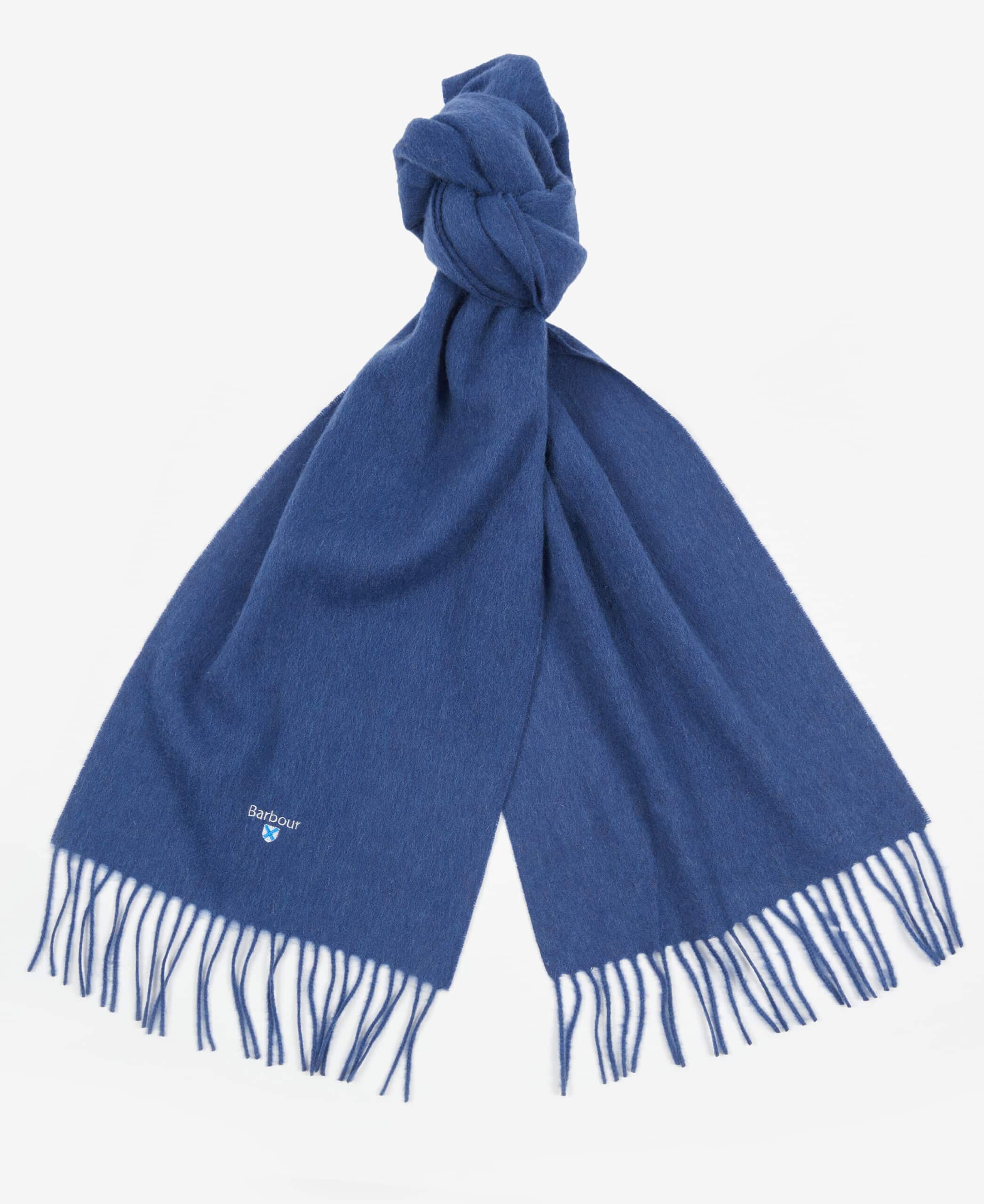 Plain Lambswool Scarf – True Navy