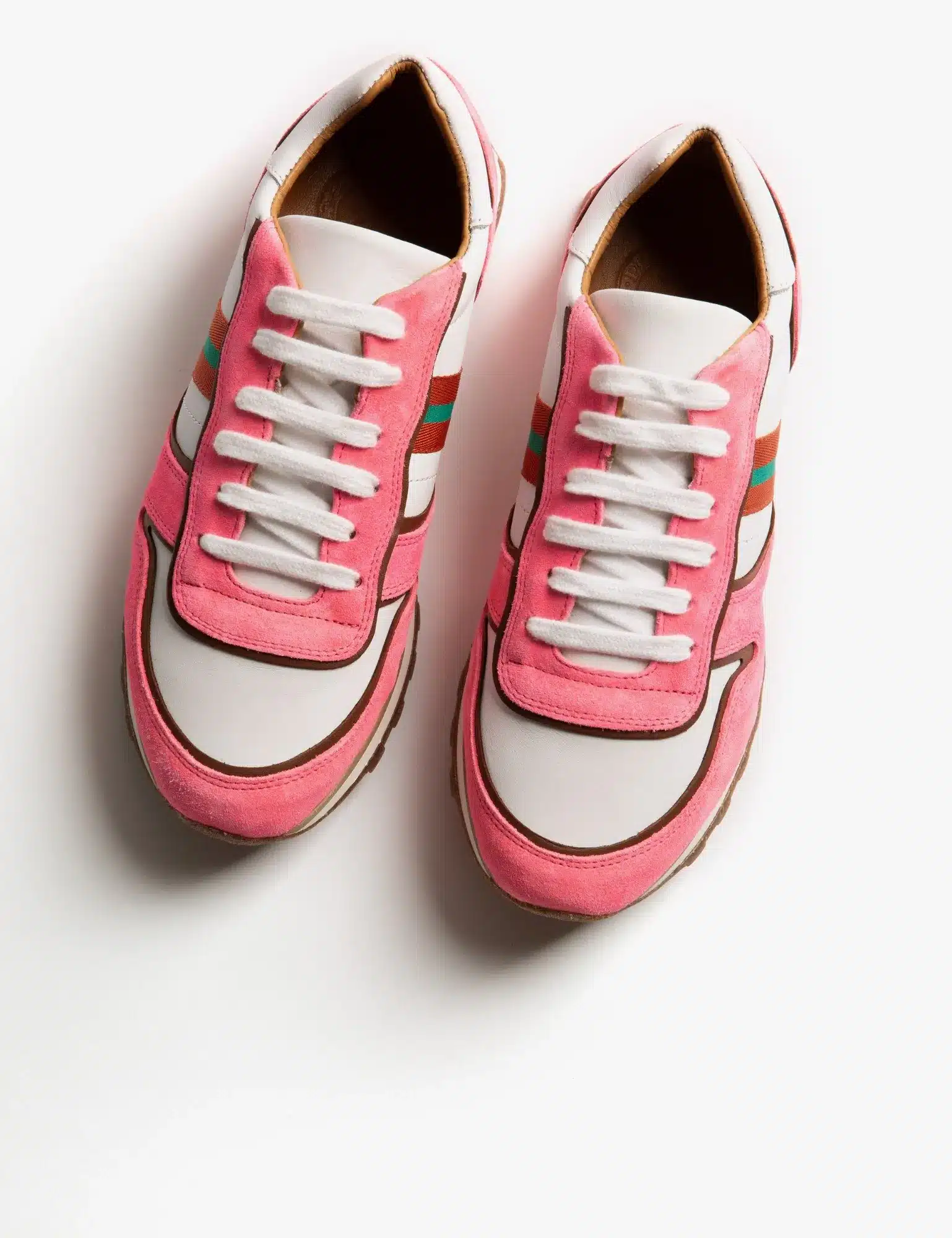 Studio Leather Trainer – White/Pink
