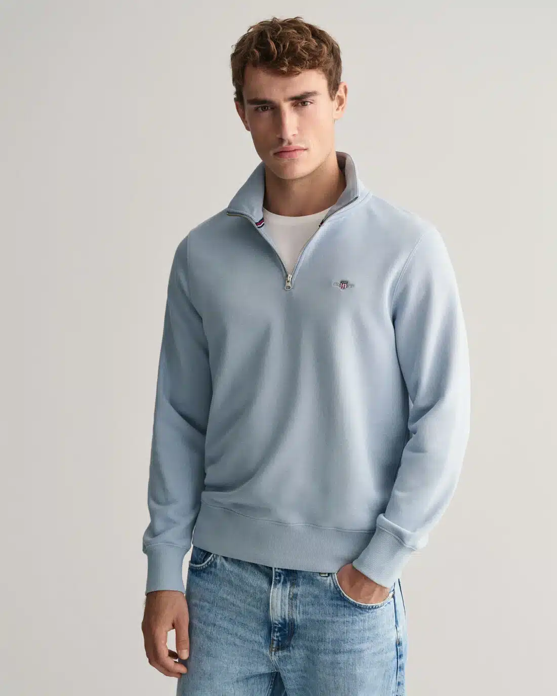 Half Zip Sweater – Dove Blue