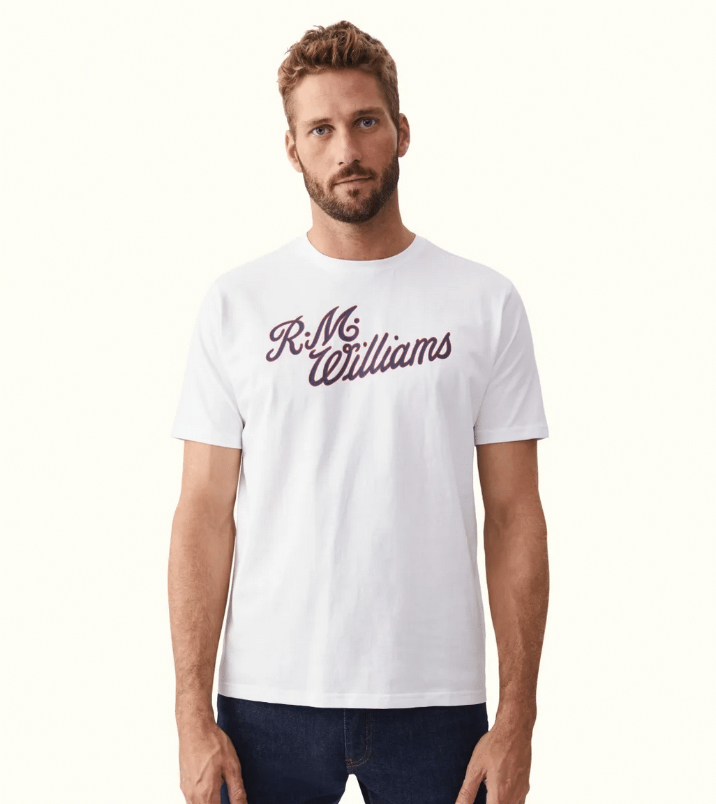 Script T-Shirt – White and Red