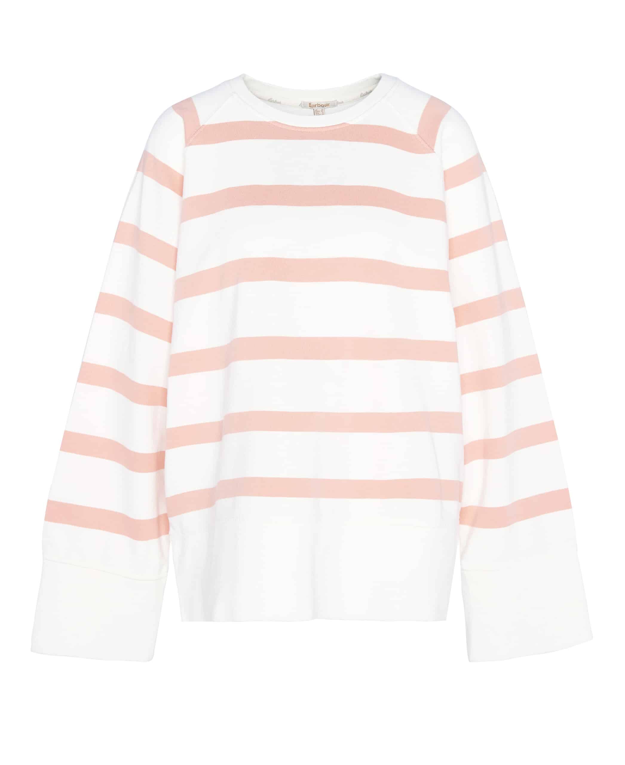 Longfield Striped Sweatshirt – Cloud/Soft Apricot