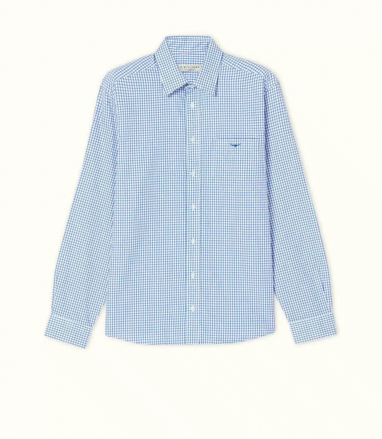 Collins Shirt – White Blue