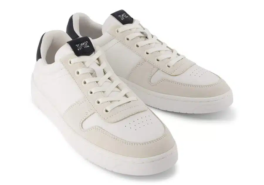 TRVL LITE Trainer- White, Black and Grey Leather