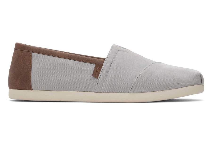 Vegan Leather Trim Alpargata Espadrilles – Grey