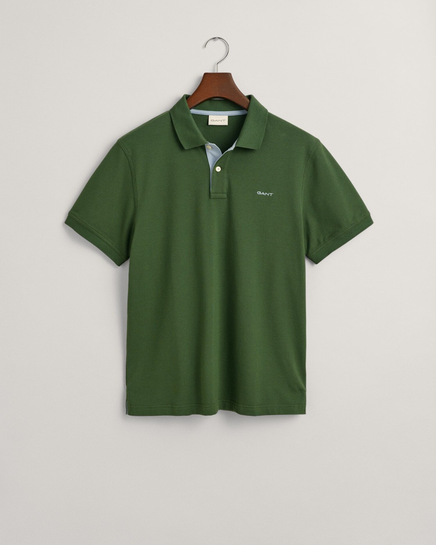 Contrast Pique Polo Shirt – Pine Green