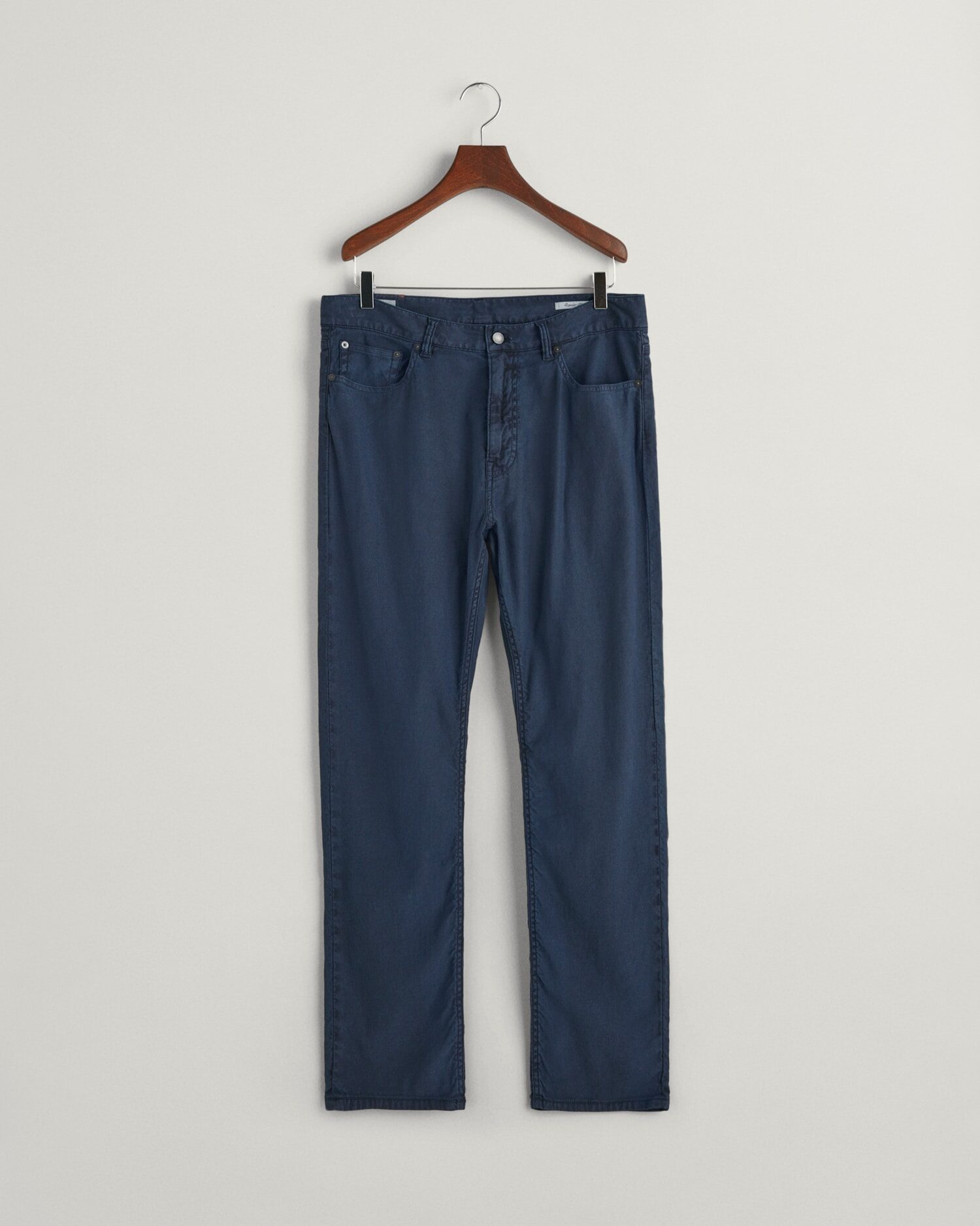 Regular Fit Cotton Linen Jeans – Marine