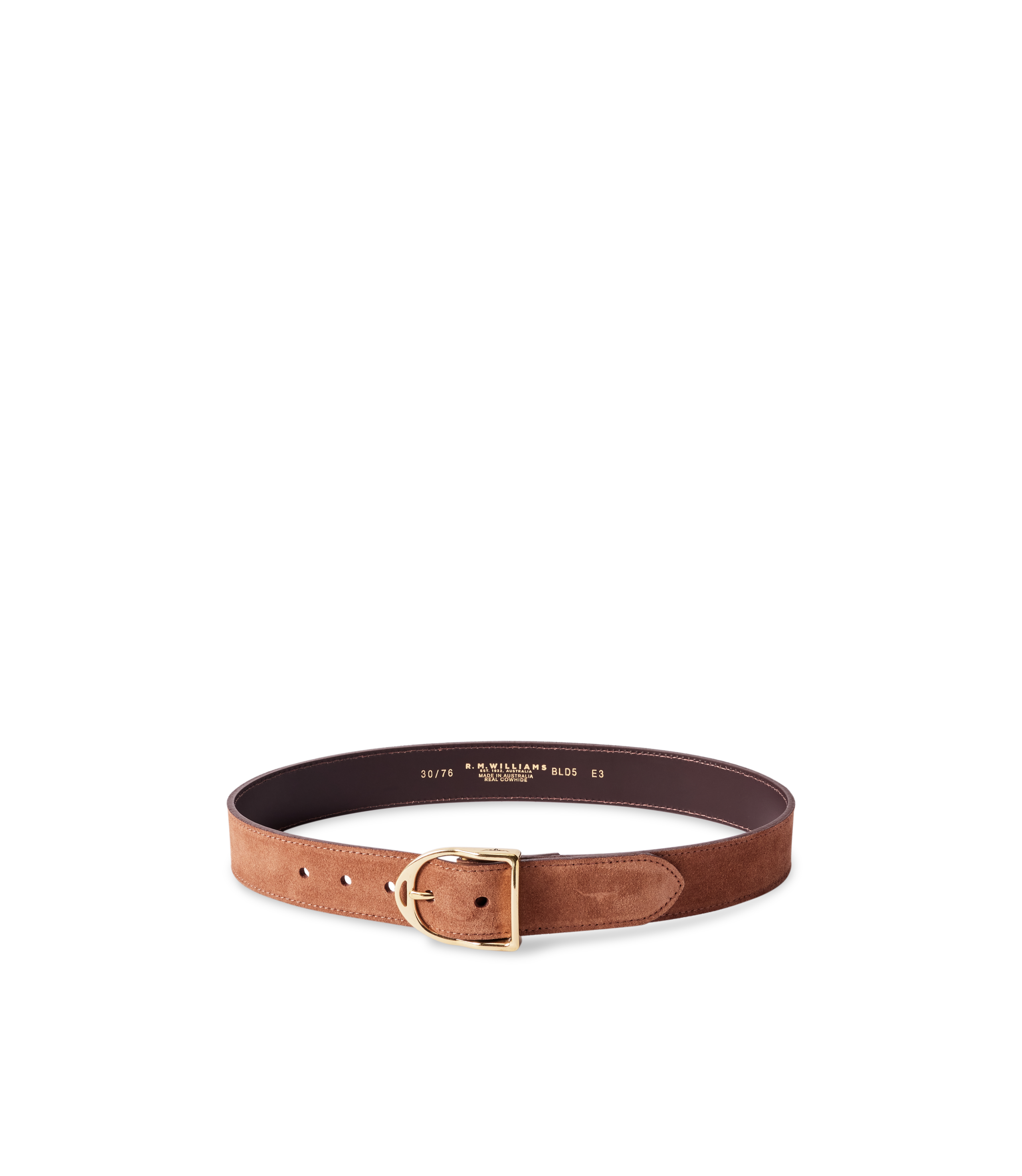 Isla Belt – Cognac Suede