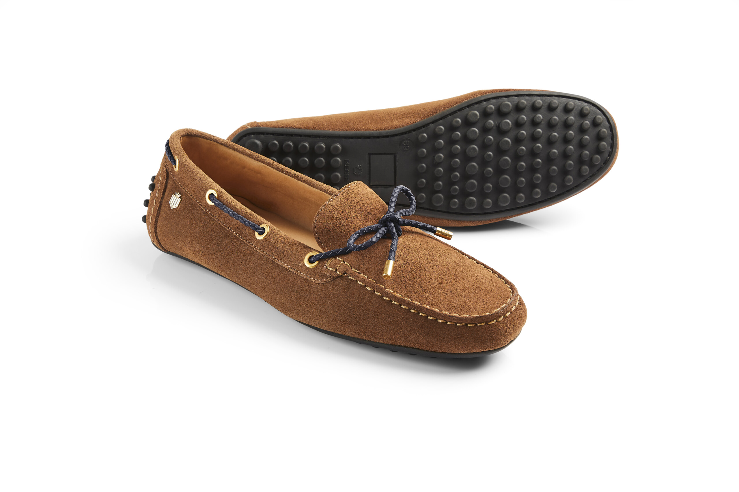 Henley Driver Shoes – Tan/Navy