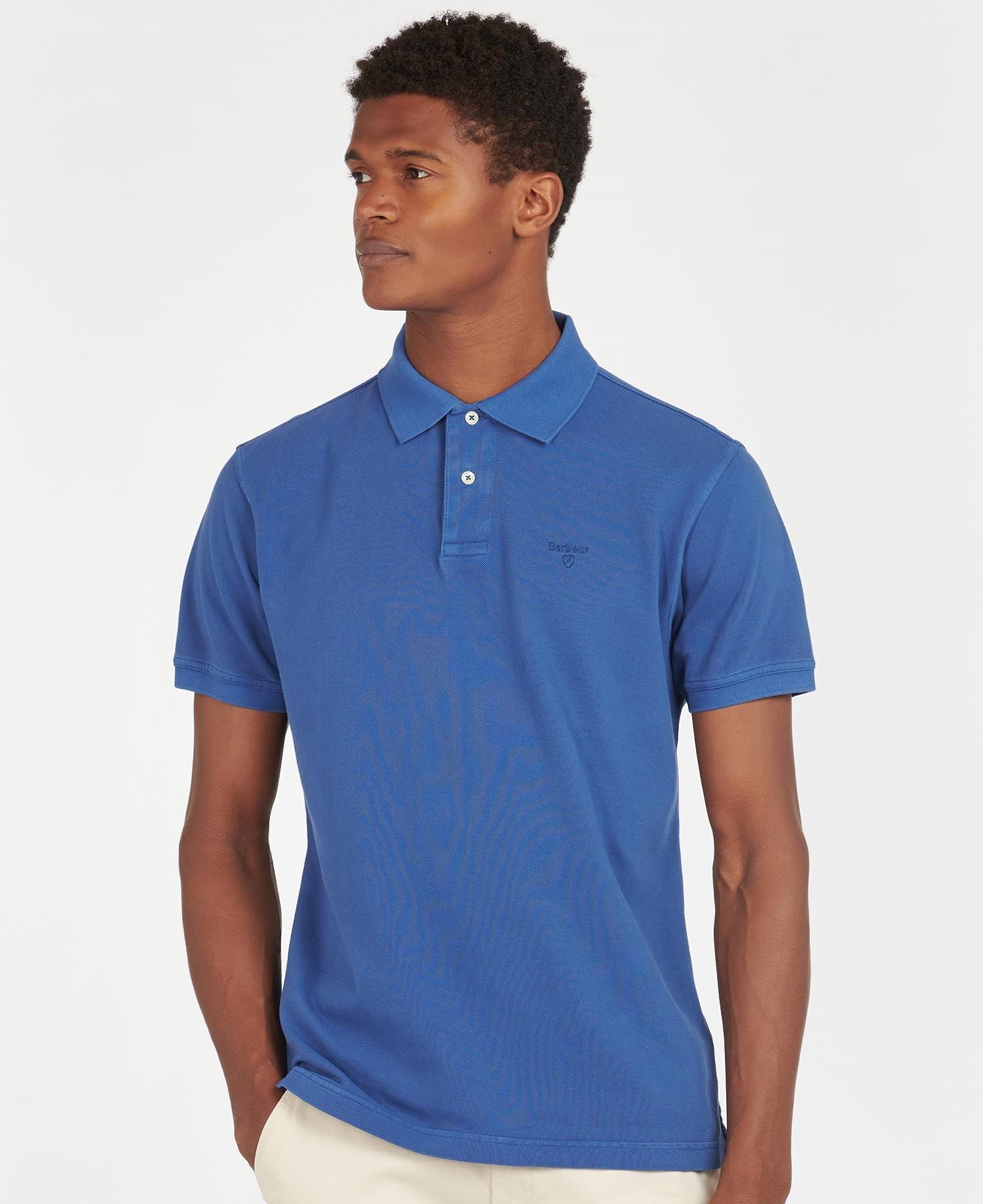 Washed Out Sports Polo Shirt – Marine Blue