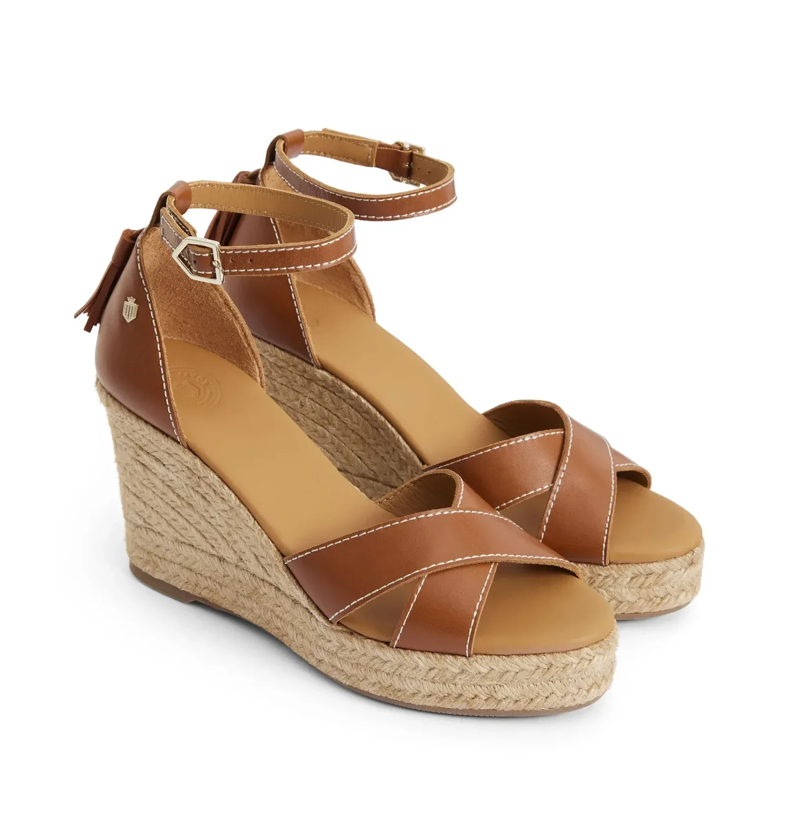 Valencia Wedges – Tan Leather Size 41/7.5