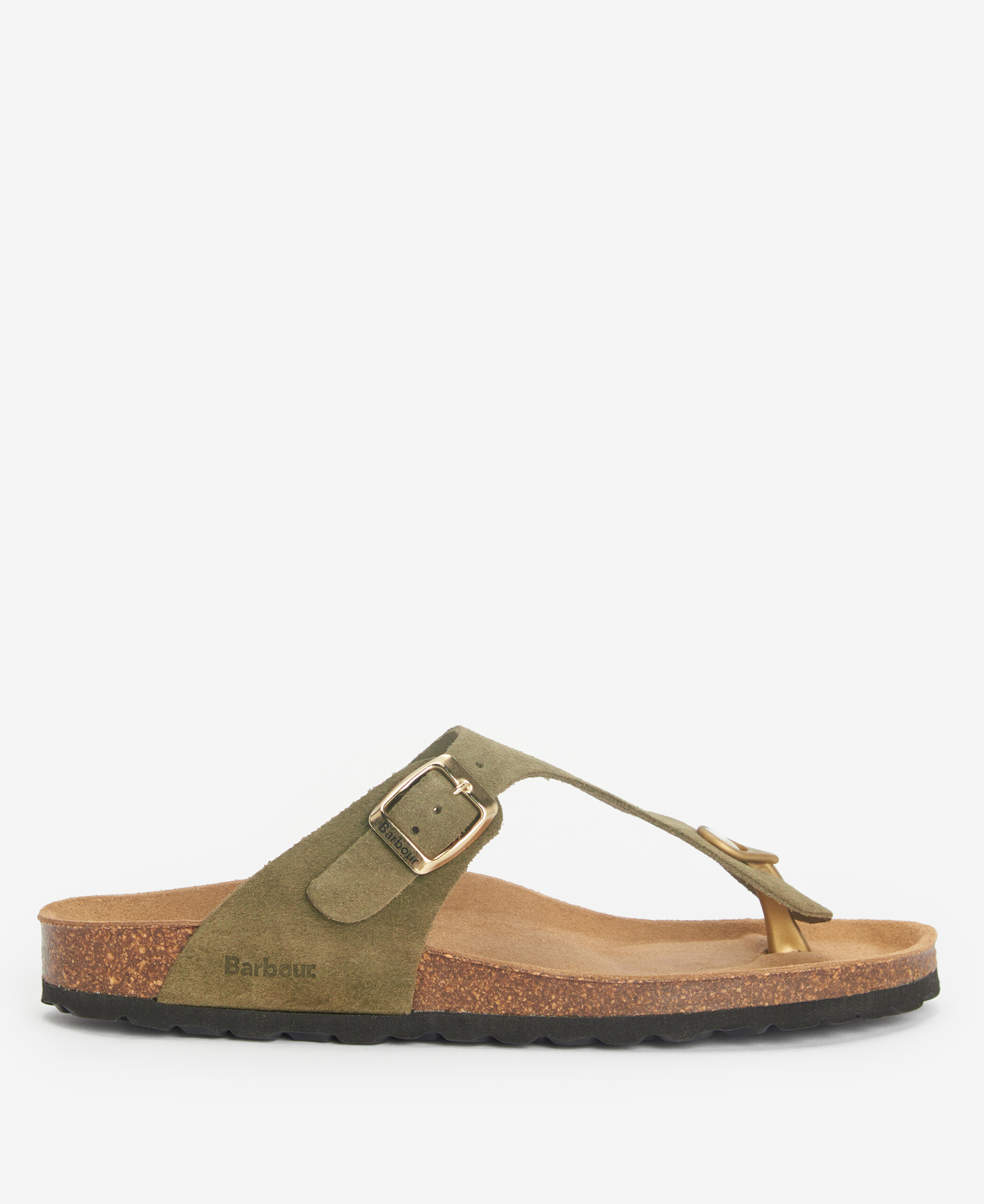 Margate Toepost Sandals – Olive Suede