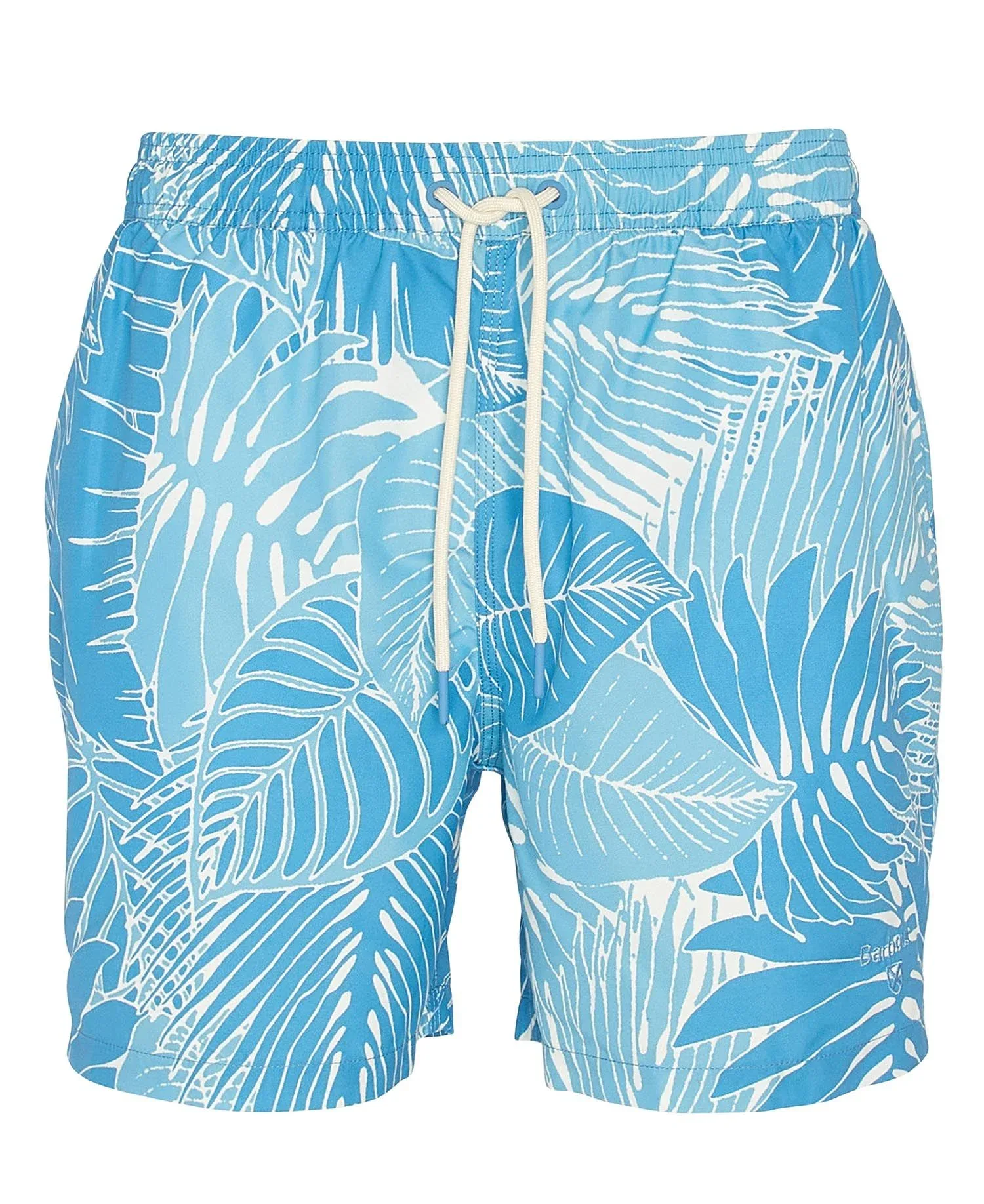 Cornwall Palm-Leaf Swim Shorts -Blue