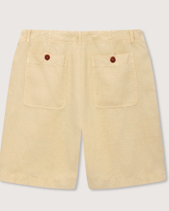 Burrow Linen Shorts – Stone
