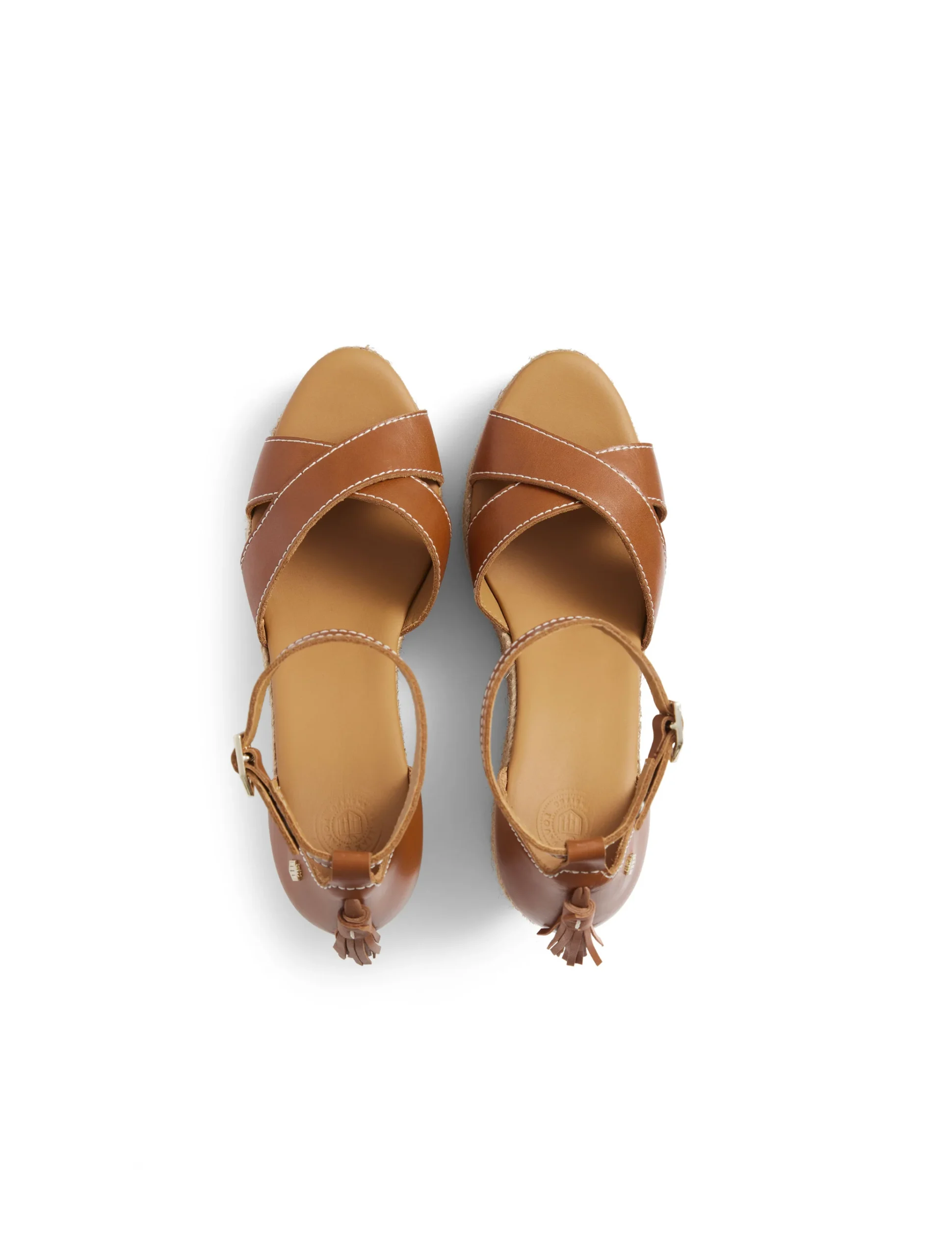 Valencia Wedges – Tan Leather Size 41/7.5