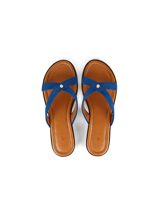 Holkham Sandal – Porto Blue Suede