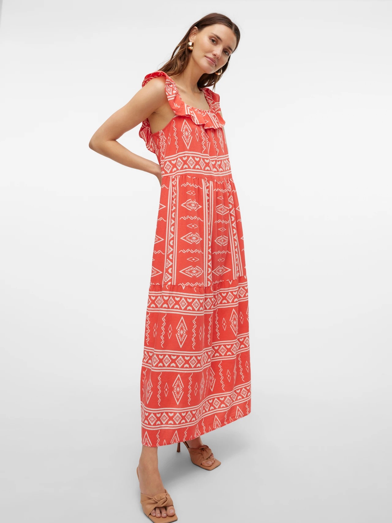 Dicthe Ankle Dress – Cayenne