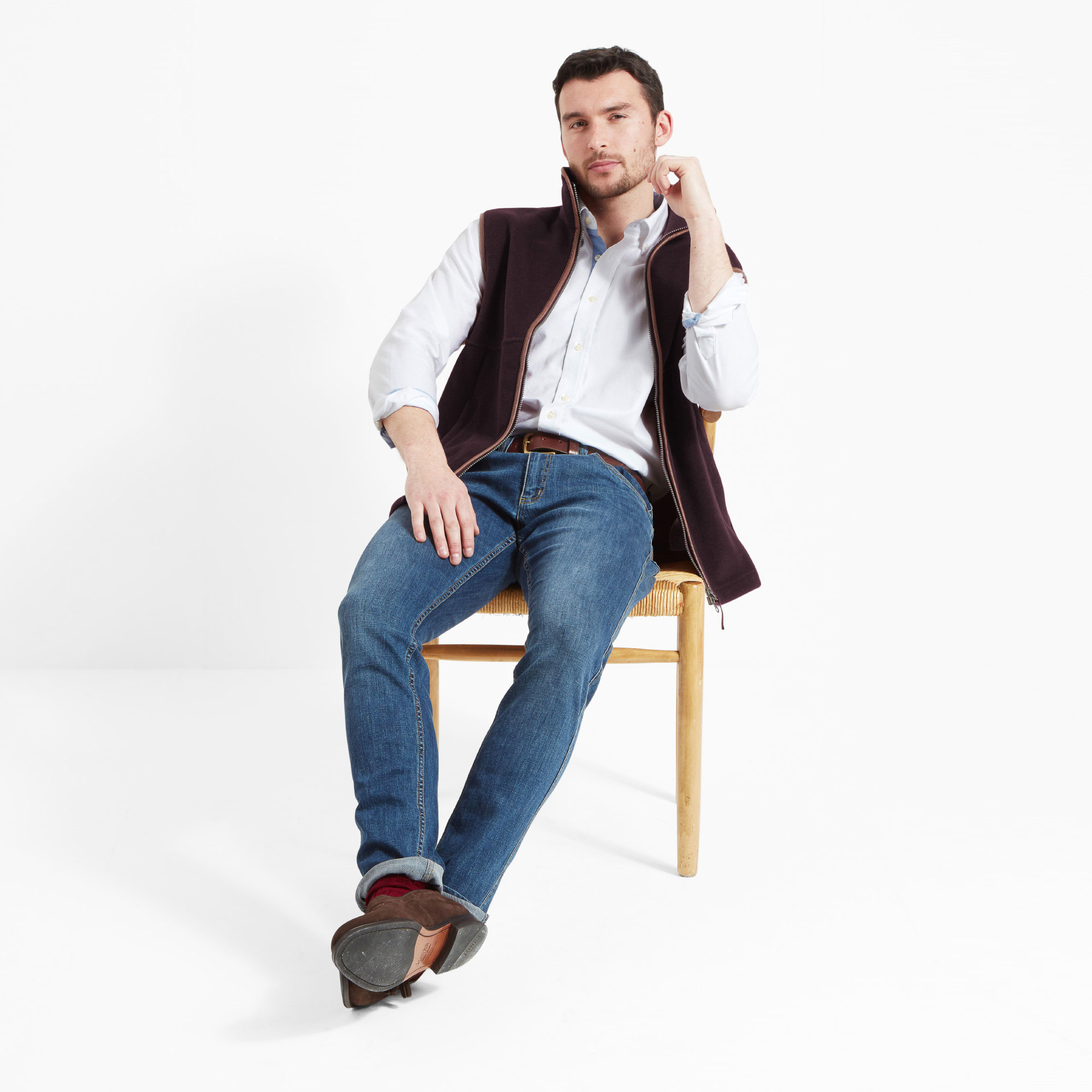 Oakham Fleece Gilet – Port