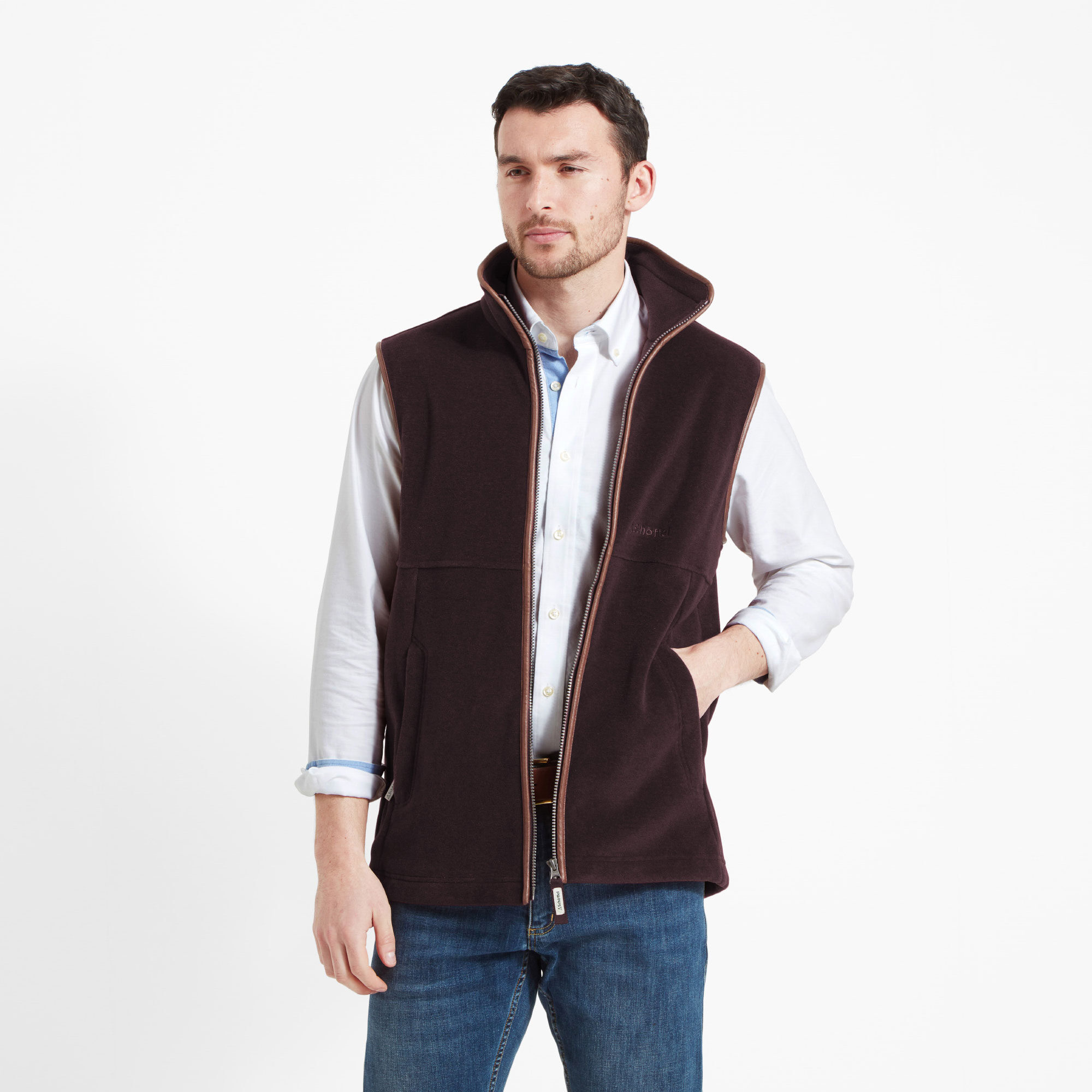 Oakham Fleece Gilet – Port