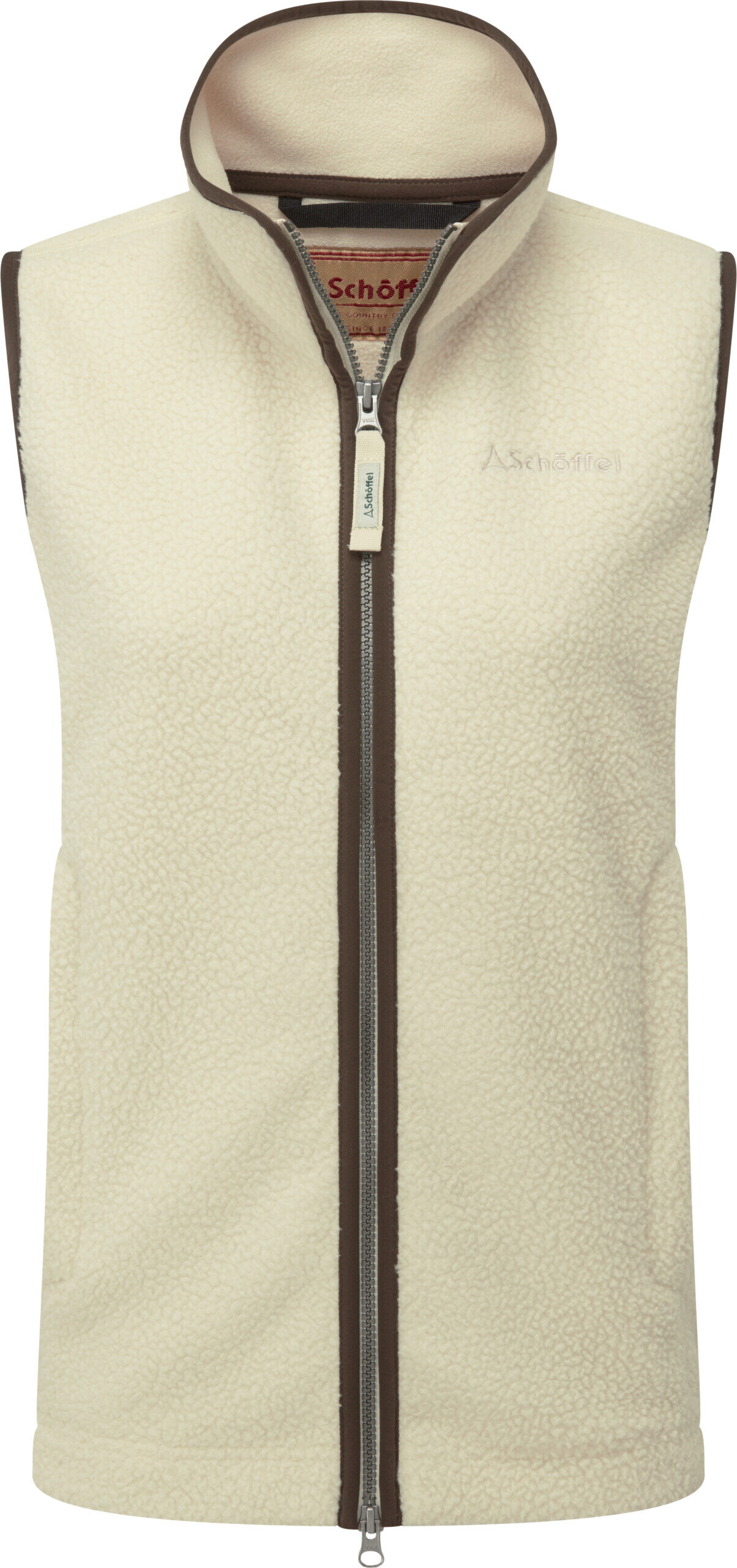 Lyndon Retro Fleece Gilet – Ecru