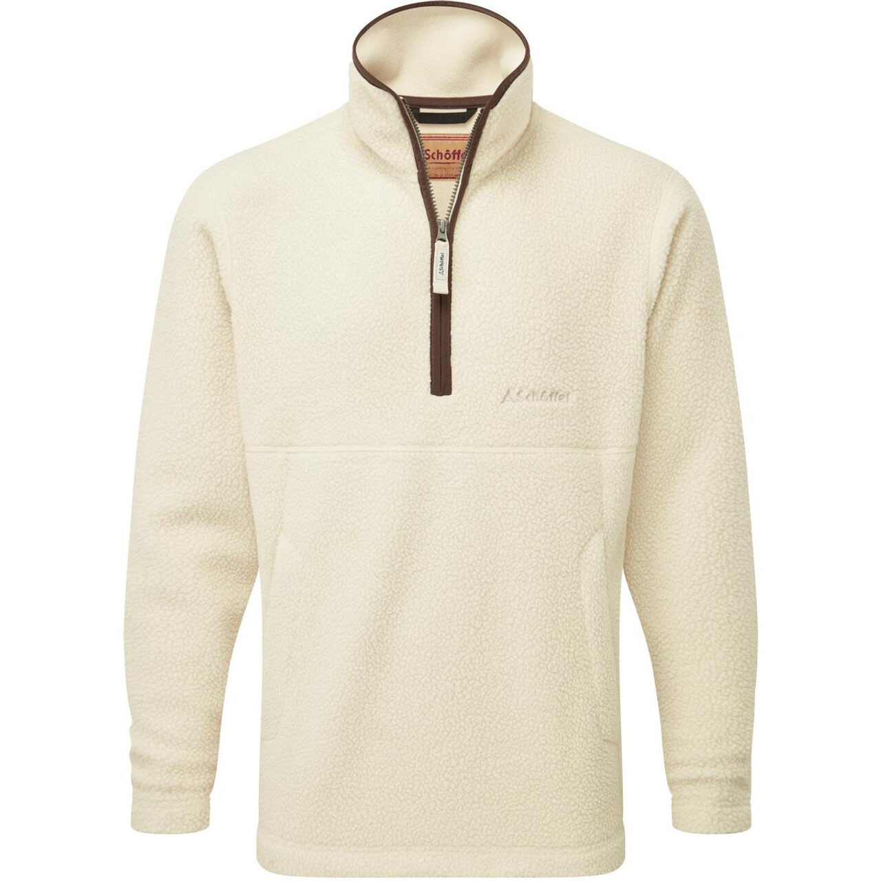 Berkeley Unisex Retro 1/4 Zip Fleece – Ecru