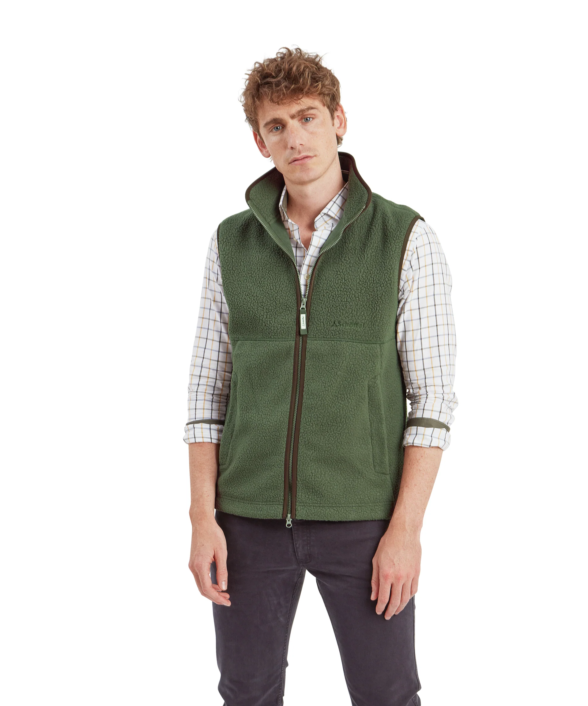Oakham Retro Fleece Gilet – Woodland