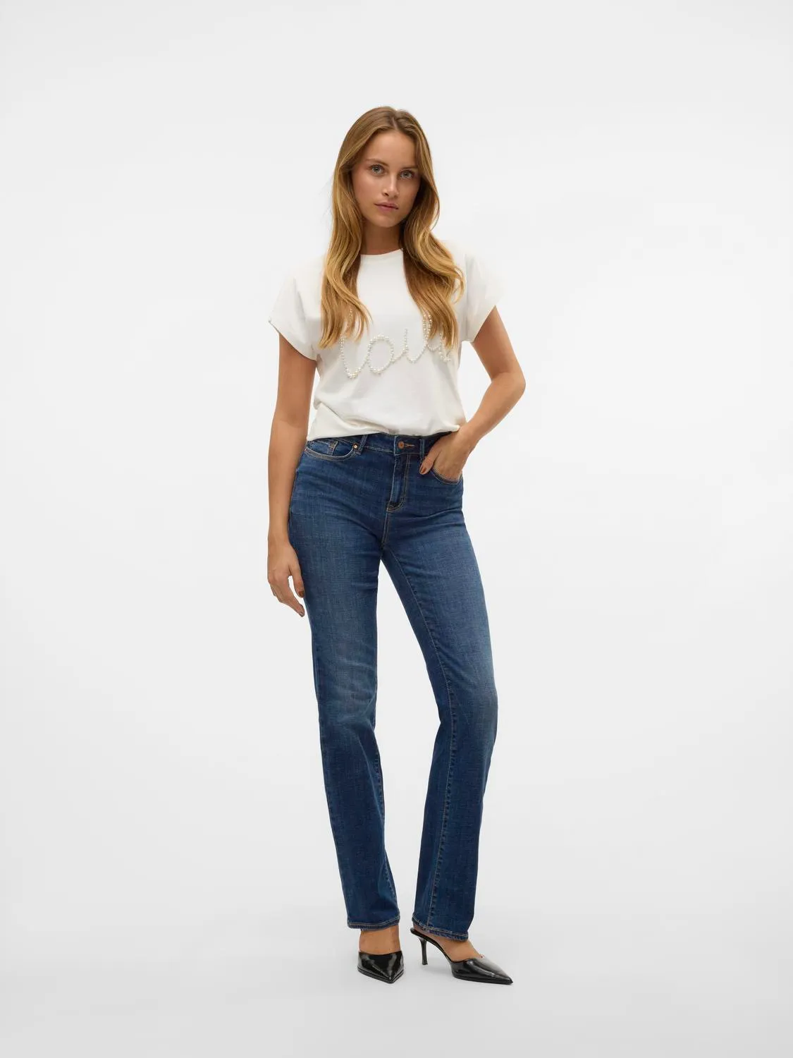 Flash Flared Jeans – Dark Denim