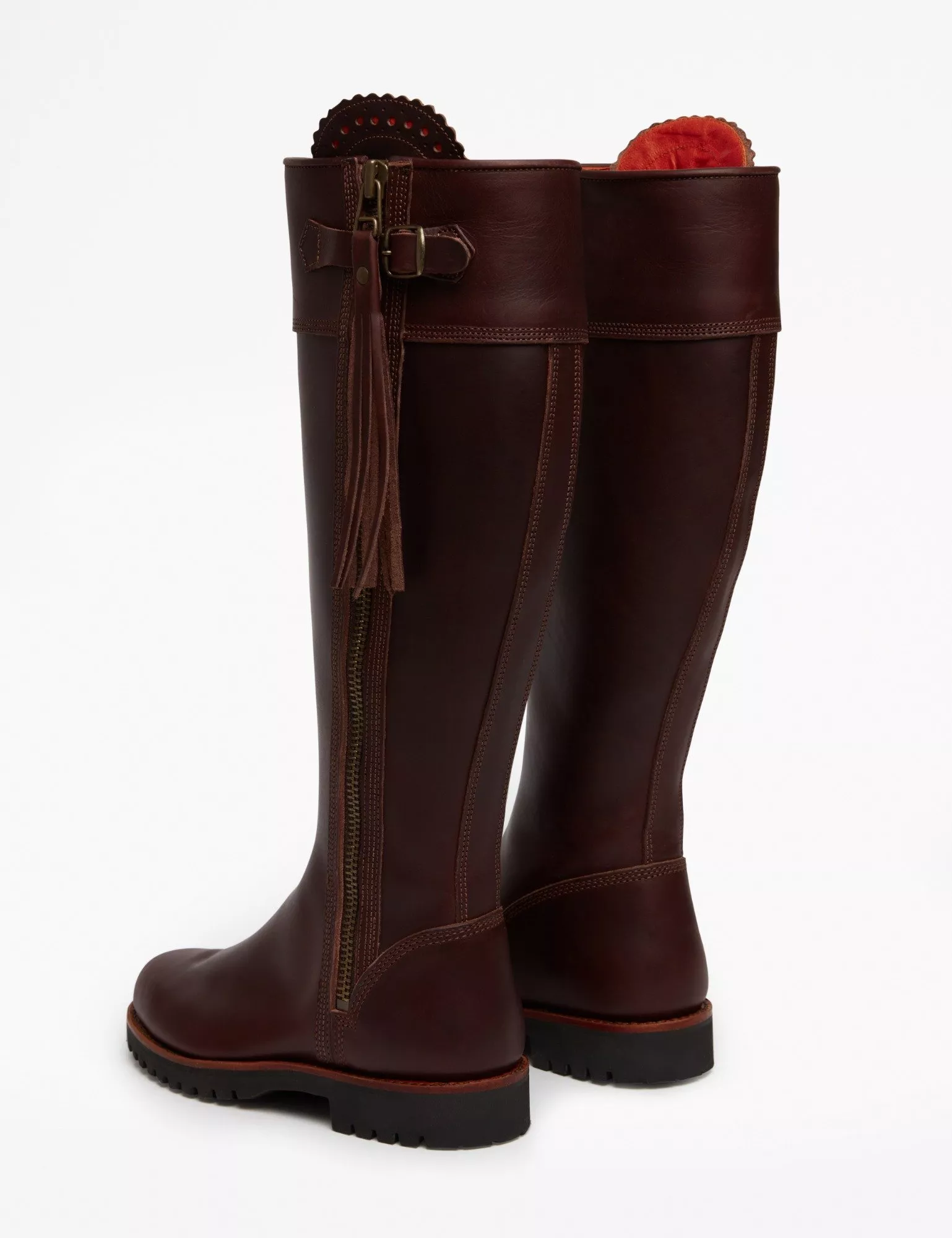 Long Tassel Boots +3cm – Conker Size 37/4
