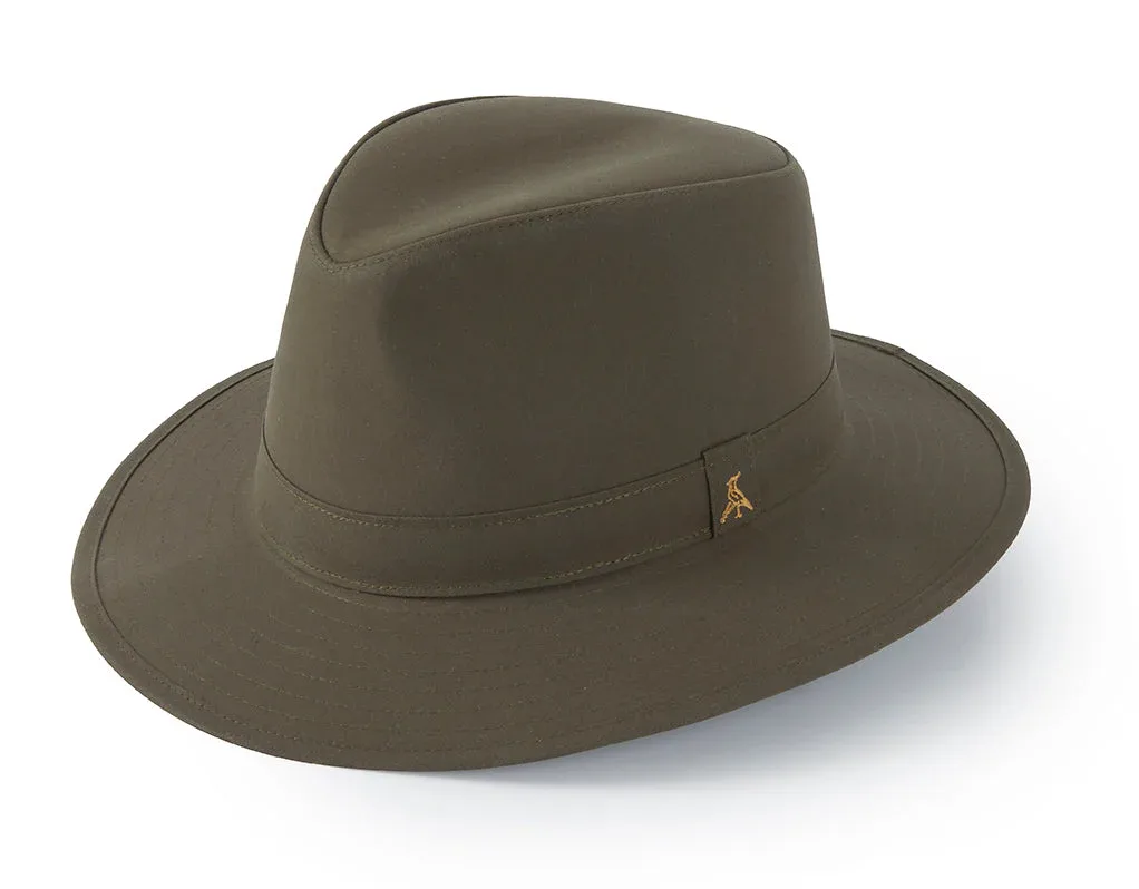 Darsham Wax Fedora – Olive