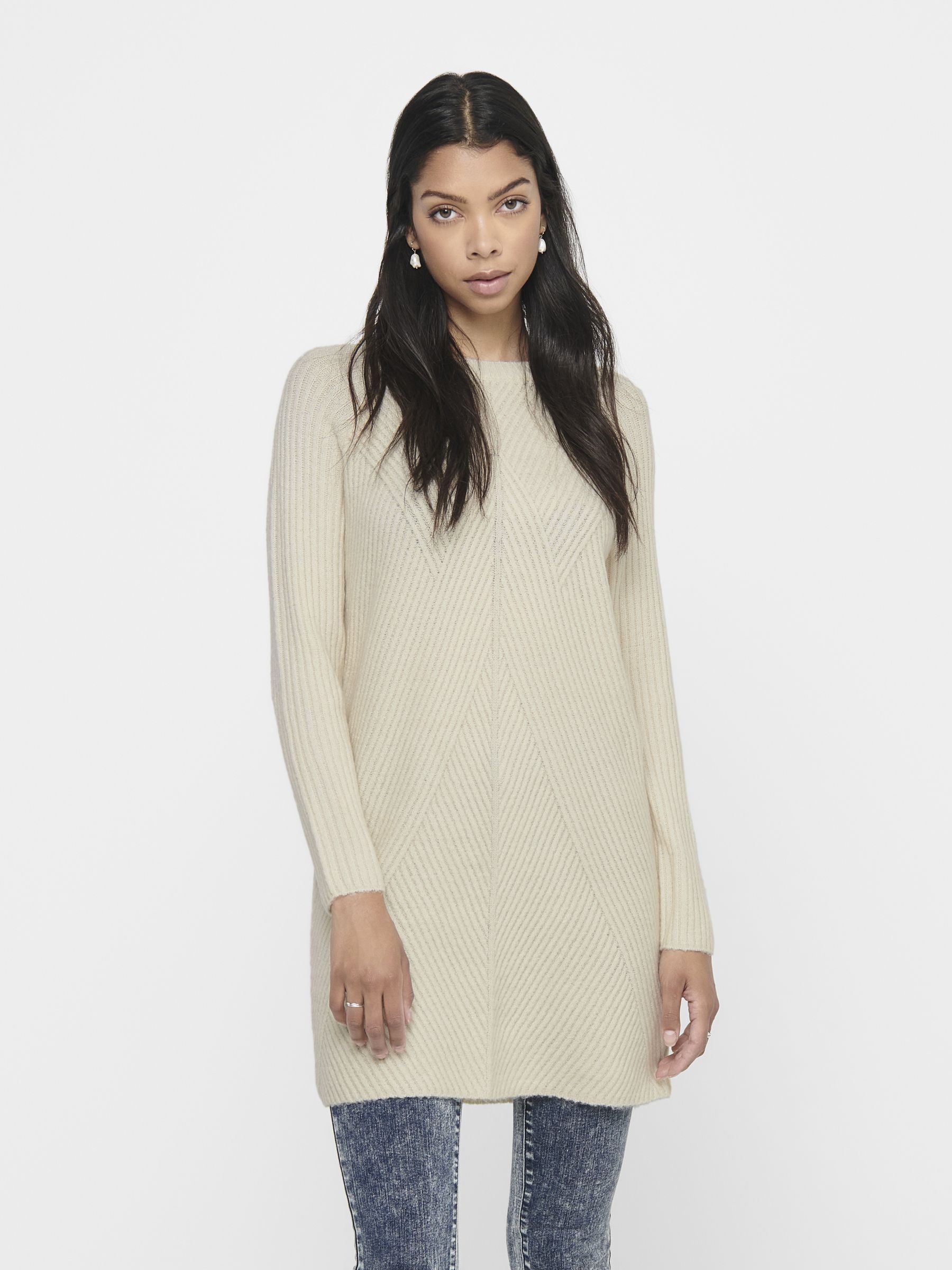 Carol Knitted Dress – Cream