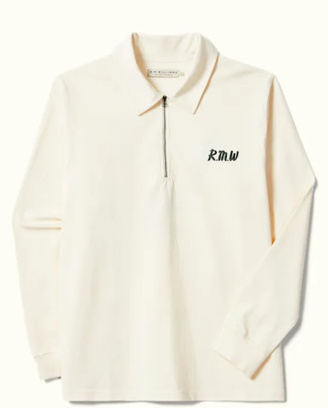 Boots and Saddles 1/4 Zip Rugby Top – Cream
