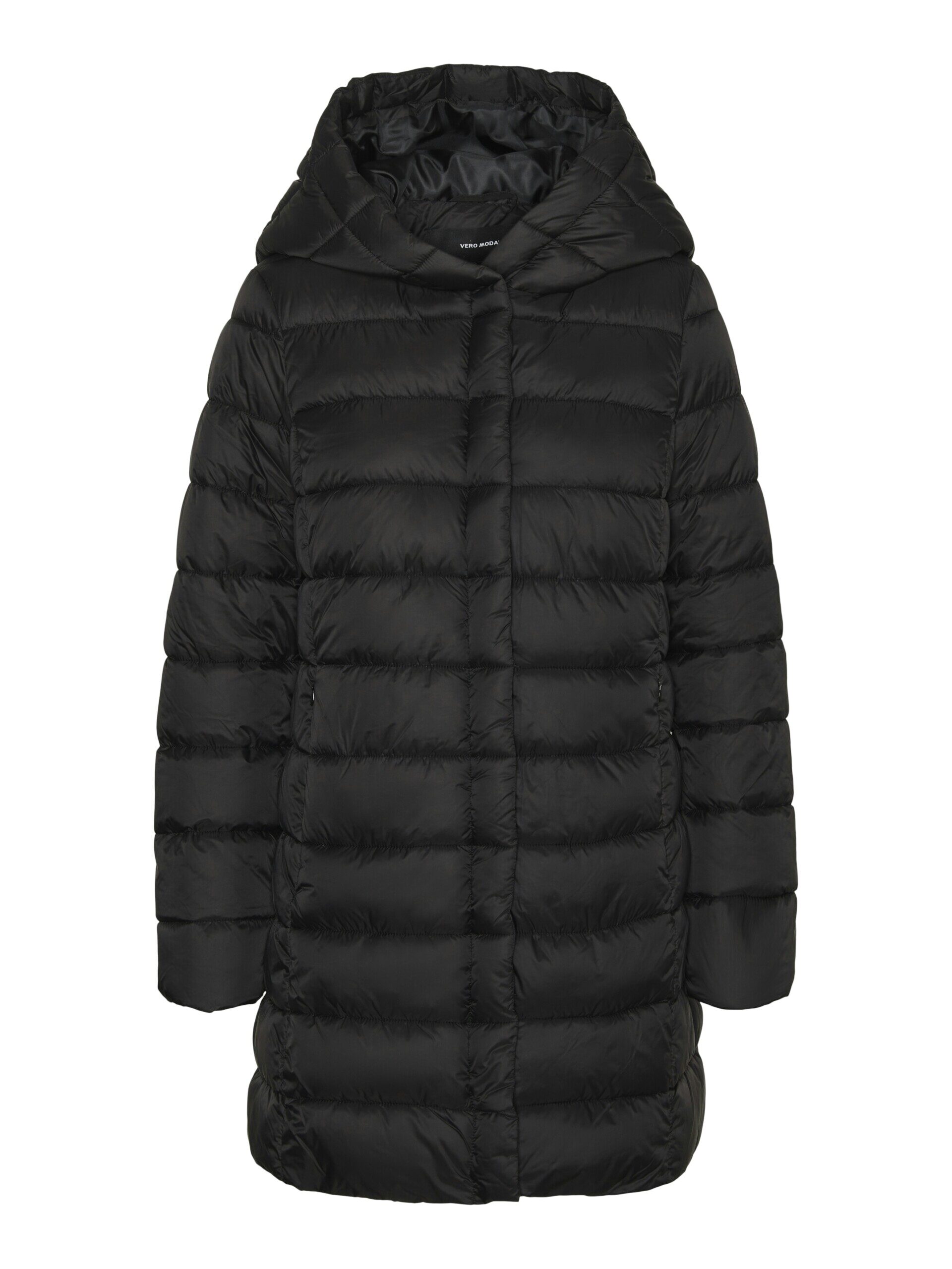 Carmen Quilted Puffer Coat – Black
