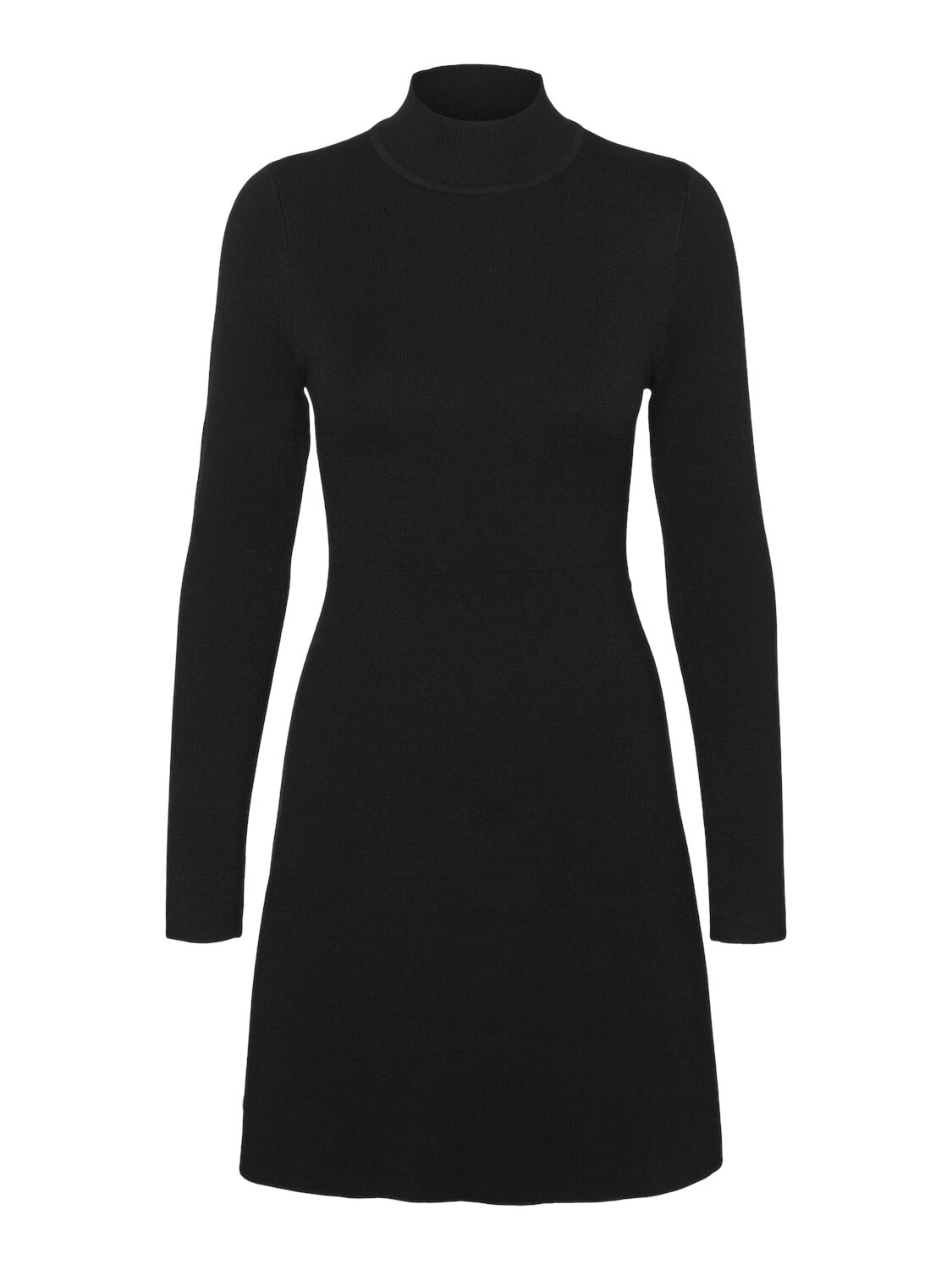 High Neck Skater Dress – Black Size M