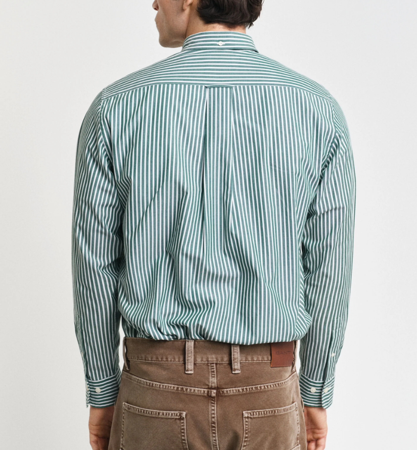 Classic Striped Shirt – Forest Green