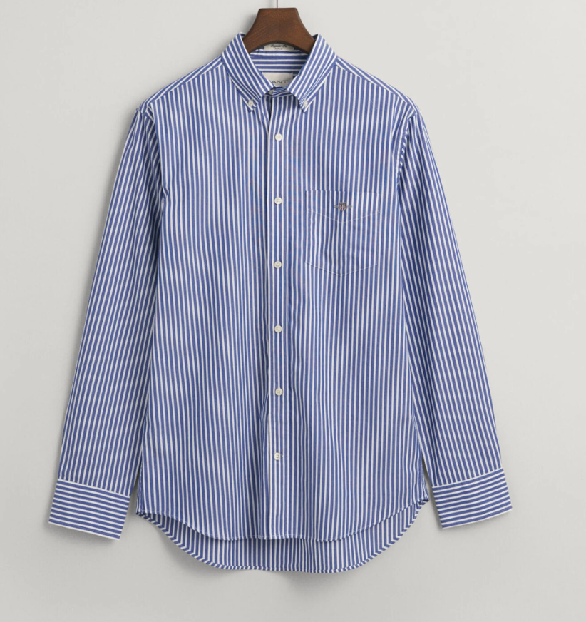 Classic Striped Shirt – College Blue Size XL