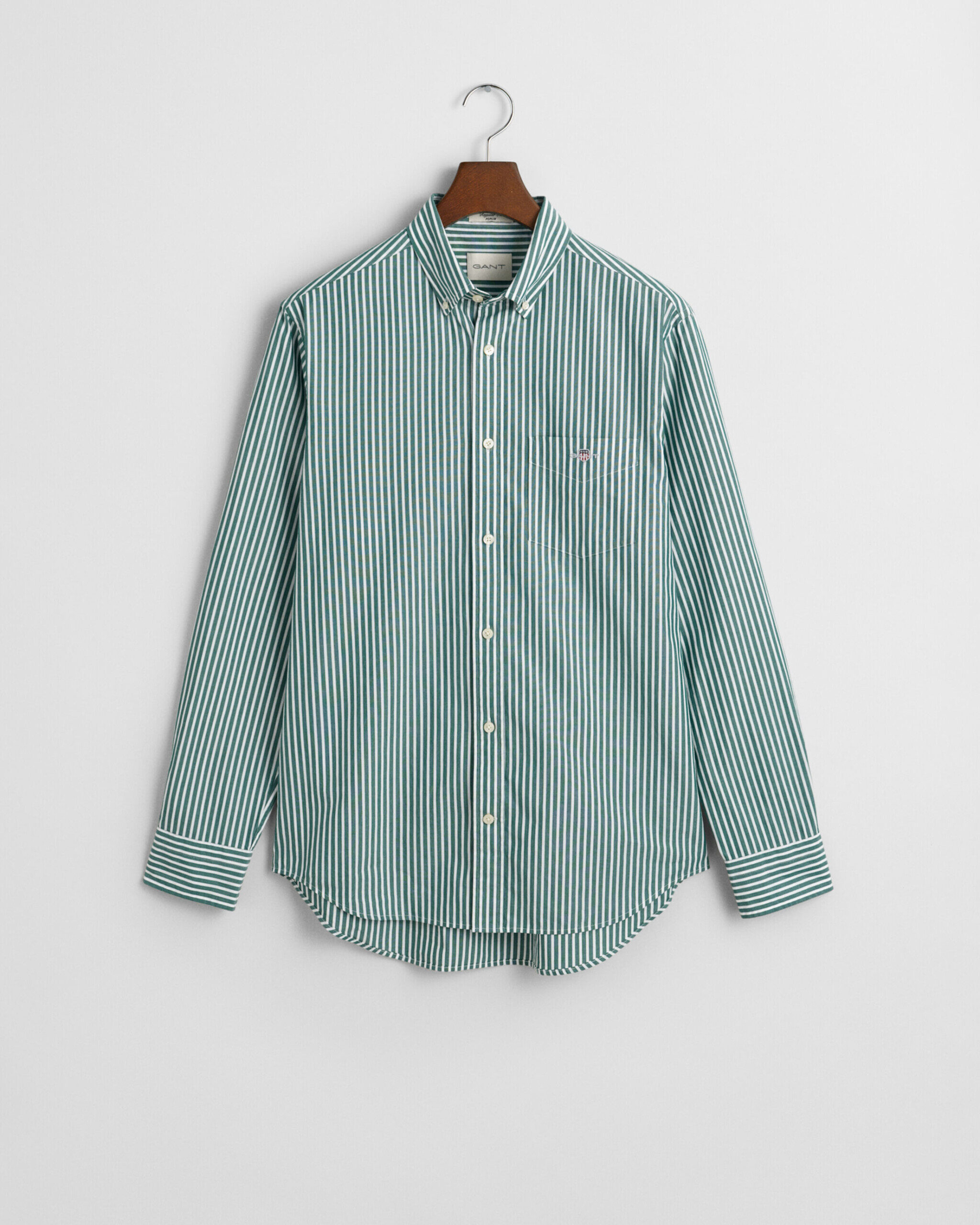 Classic Striped Shirt – Forest Green