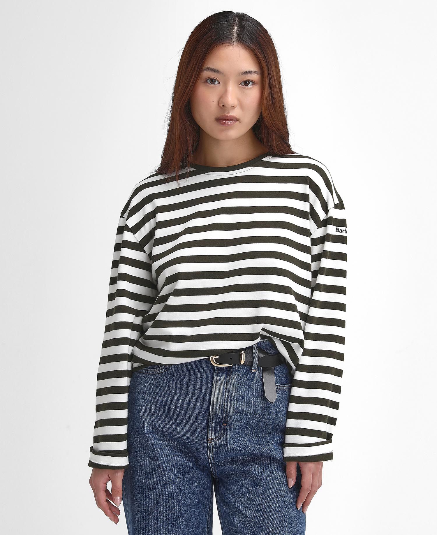 Bede Oversized Long Sleeve T-Shirt – Olive