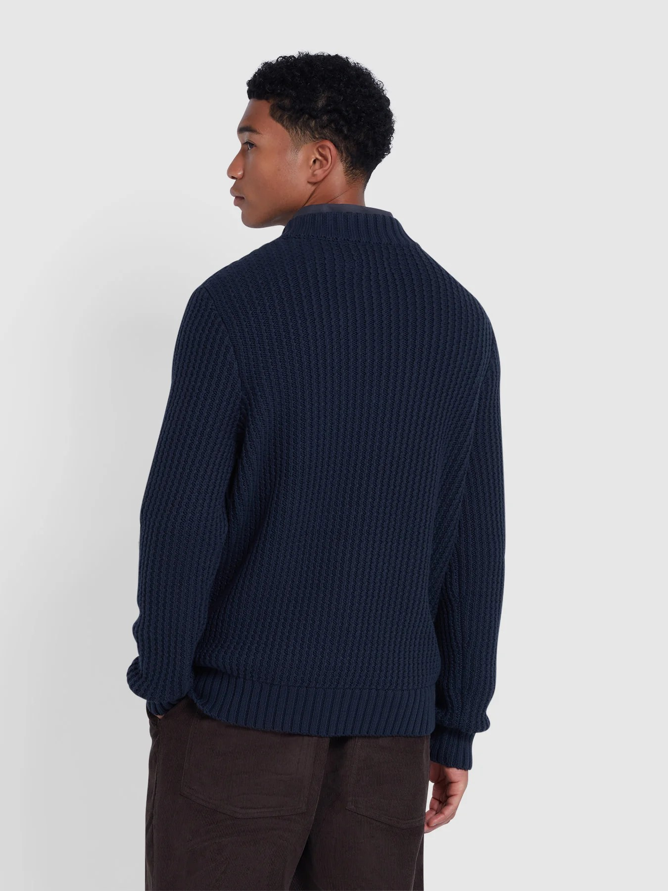 Burlington Fishmerman Jumper – Navy – Size L
