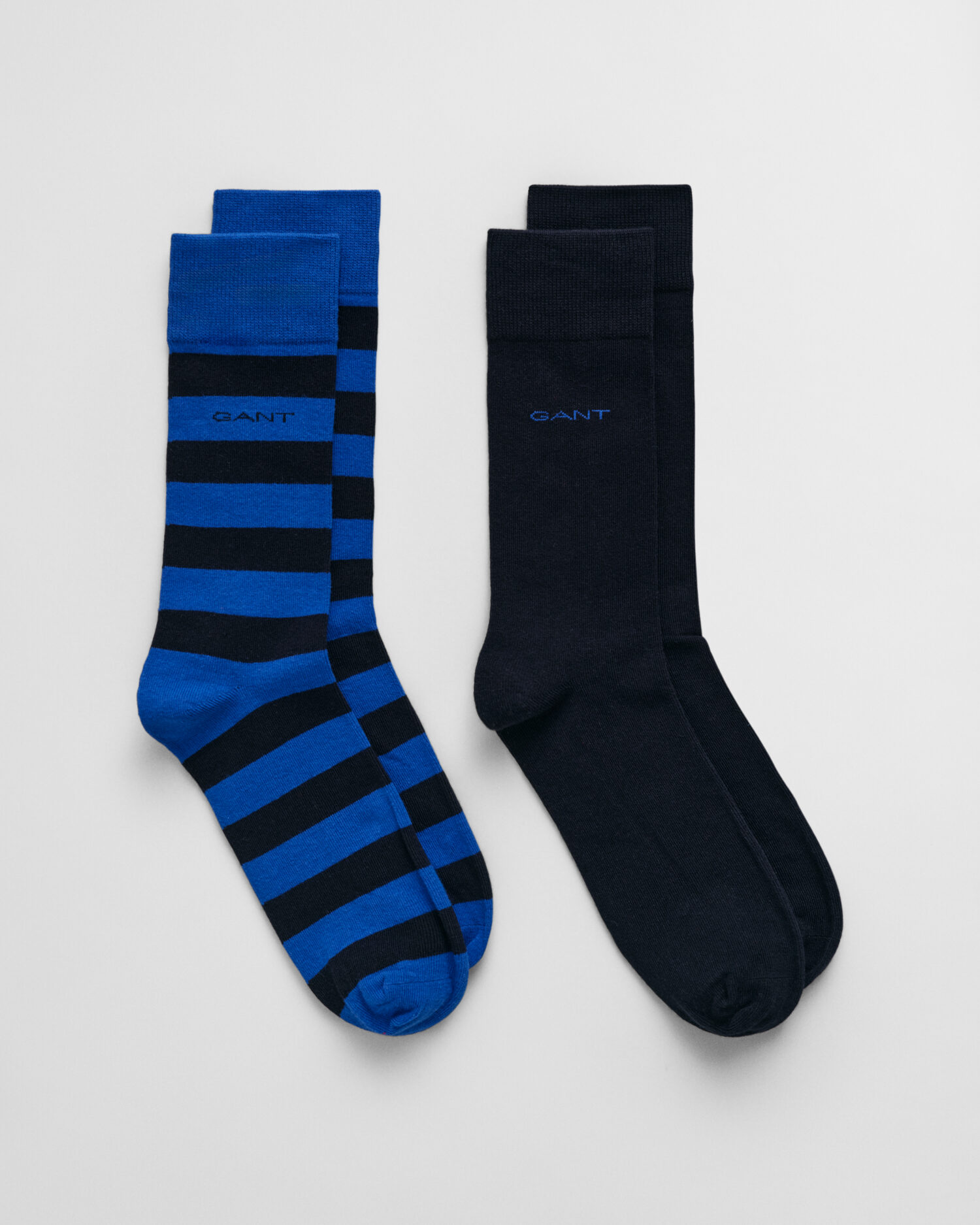 2-Pack Barstripe and Solid Socks – Lapis Blue