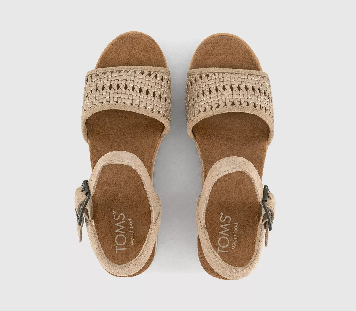 Diana Platform Weave Sandals – Champagne