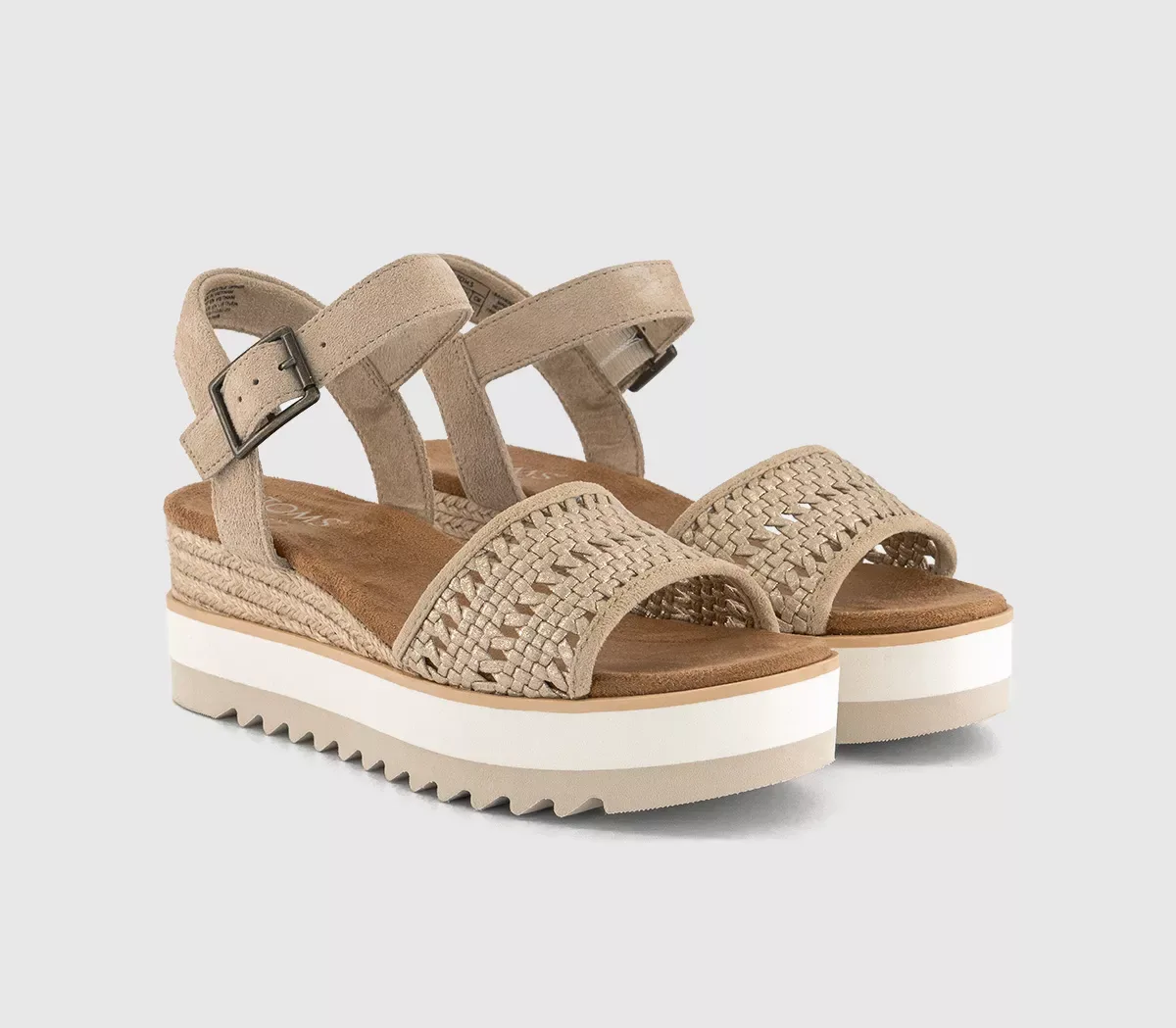 Diana Platform Weave Sandals – Champagne