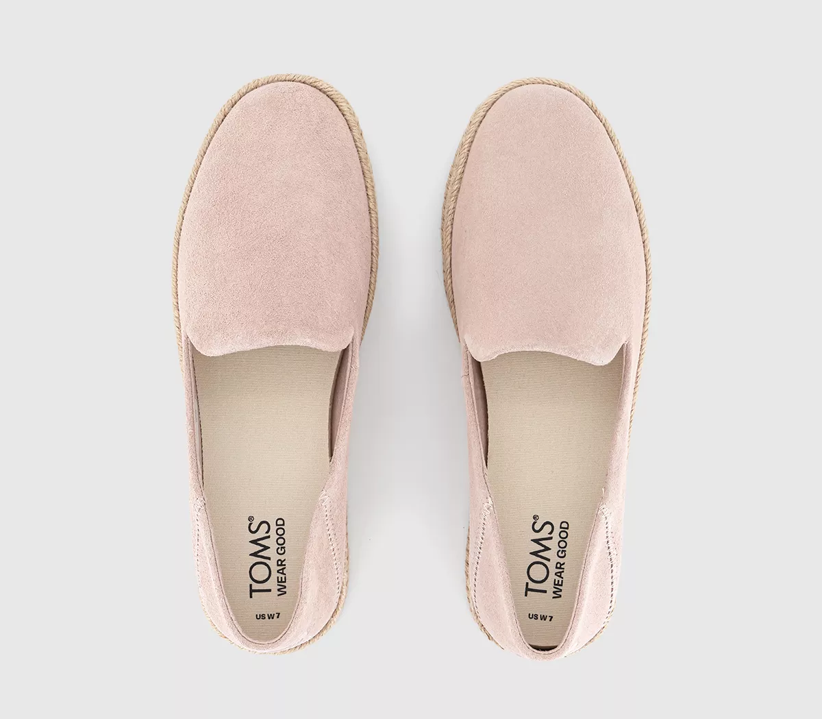 Carolina Slip-On Espadrilles – Pale Rose