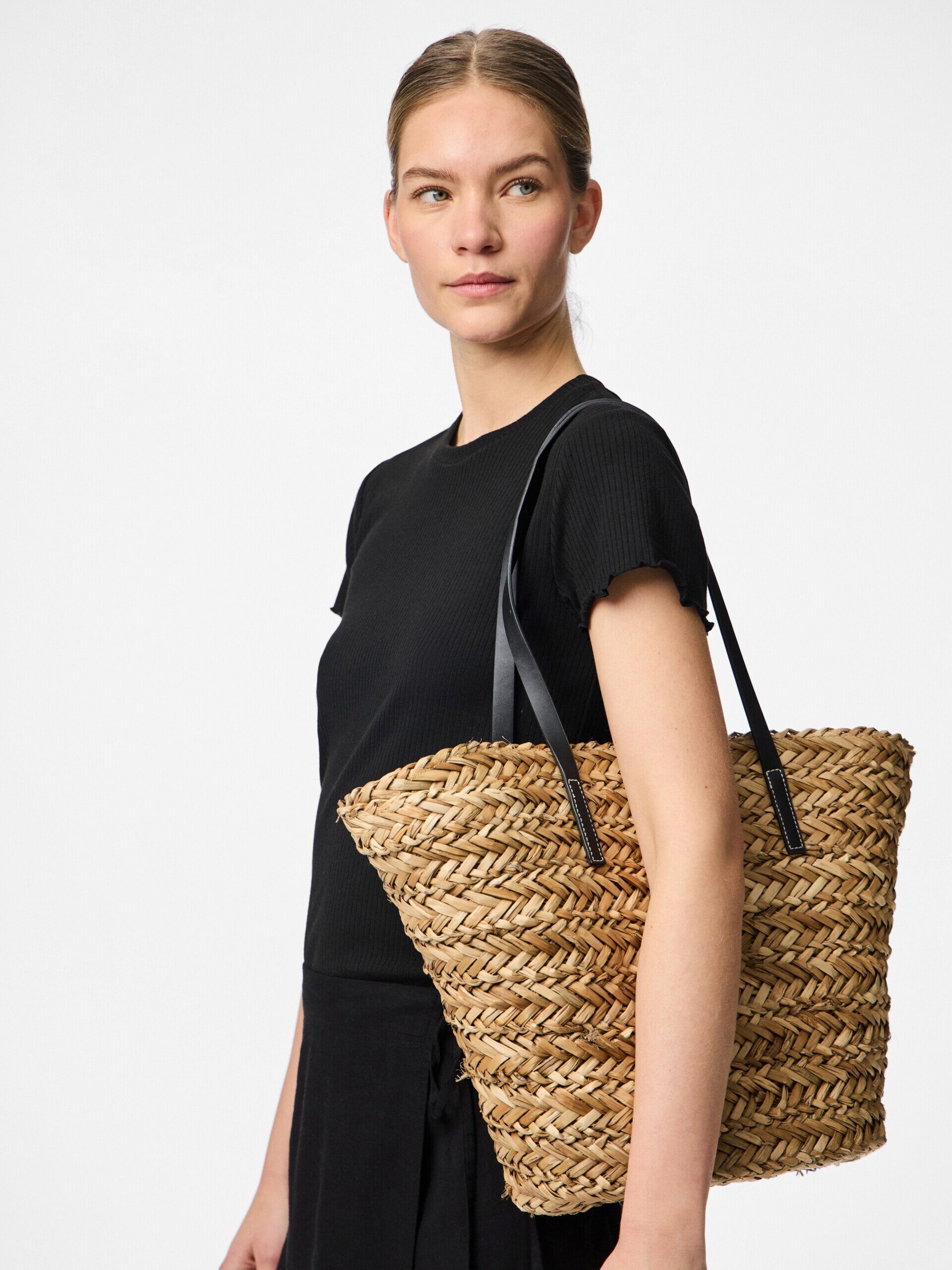 Kisa Shopper Bag Black Straps – Nature