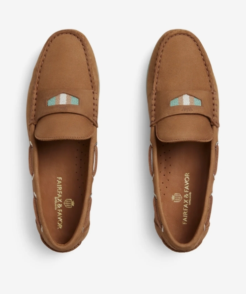 Boston Deck Shoes – Tan and Mint