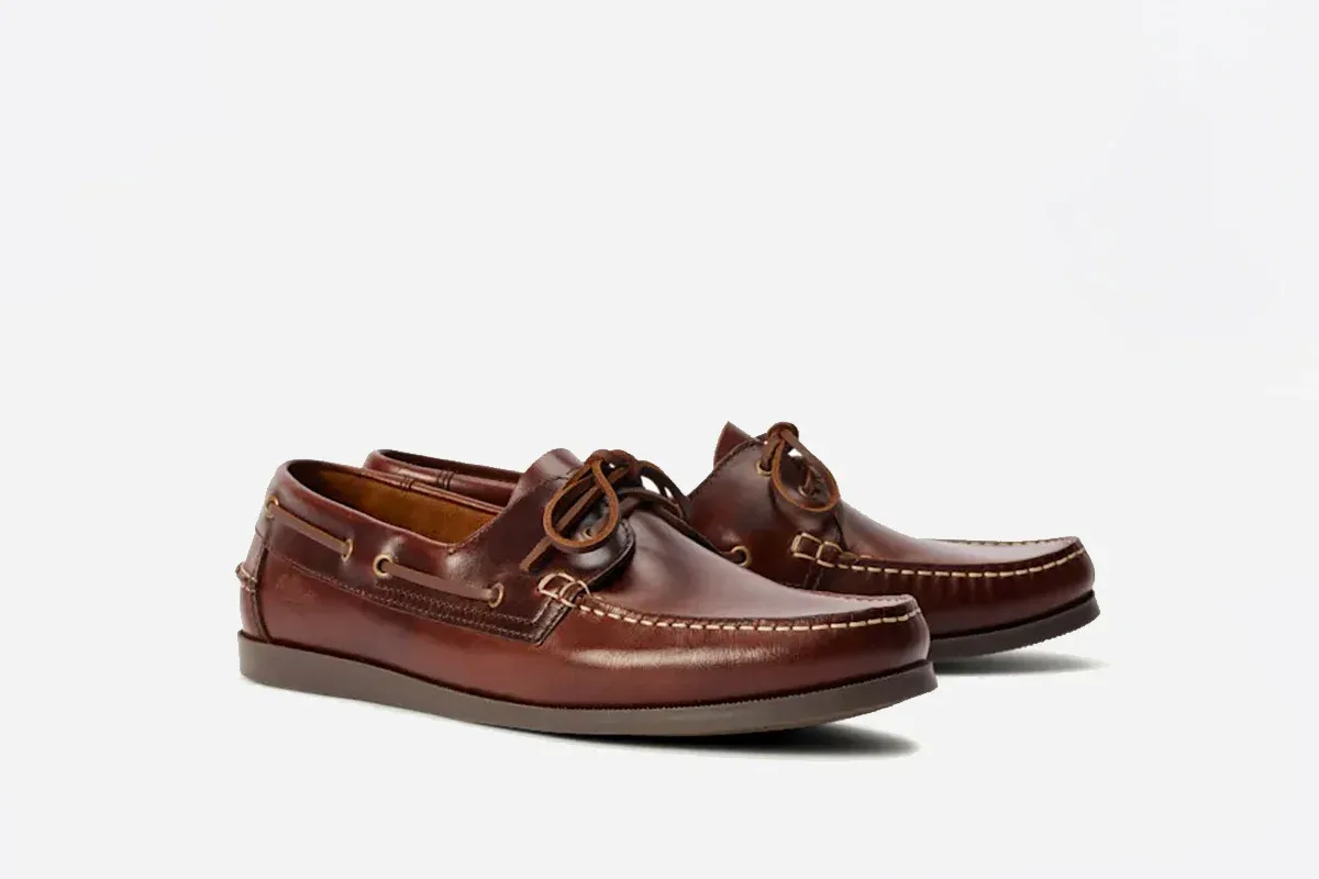Islet Moccasin Boat Shoe – Mid Brown